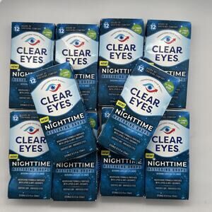 10x Clear Eyes Nighttime Restoring Eye Drops Relief Dry Eye 10/26 Sealed